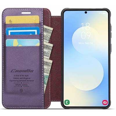 „CaseMe“ MagSafe Leather atverčiamas dėklas - violetinė (Galaxy A57)