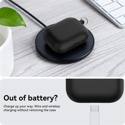 "AHASTYLE" Apple AirPods Pro 3 silikoninis juodas ausinių dėklas | Priedai.LT