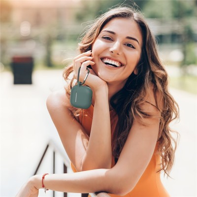 "AHASTYLE" Apple AirPods 4 silikoninis žalias ausinių dėklas | Priedai.LT