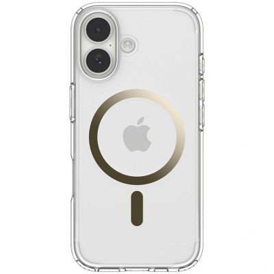 „Spigen“ Ultra MagSafe Apple iPhone 17 skaidrus auksinis kieto silikono dėklas - nugarėlė | Priedai.lt