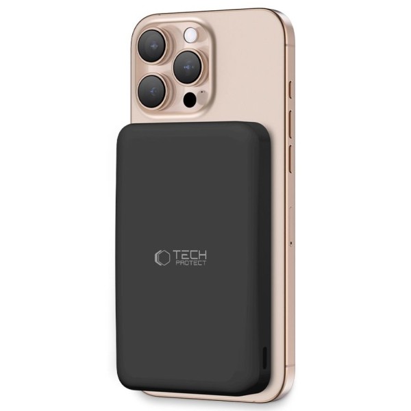 „Tech-Protect“ PB24 LIFEMAG Qi2 MAGSAFE išorinė baterija - juoda (10000 mAh, 15W)