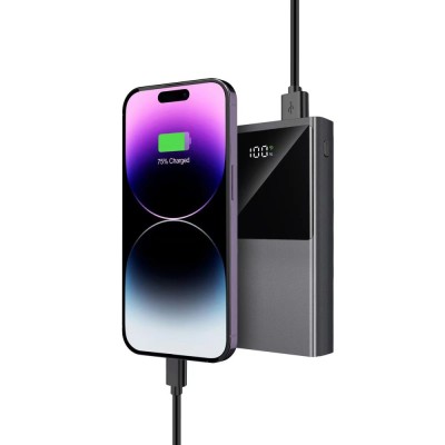 „Tech-Protect“ PB13 išorinė baterija - juoda (20000 mAh, 22.5W) | Priedai.lt