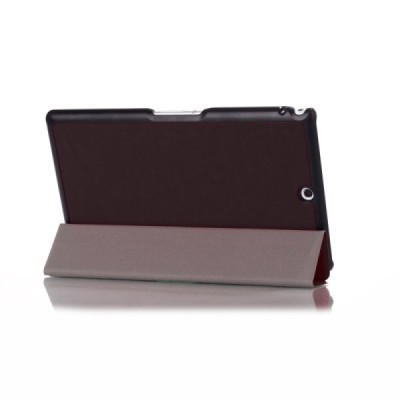 Sony Xperia Z3 Tablet Compact atvēramais melns maciņš / Vacins.lv