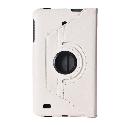 LG G Pad 8.0 V480 (LTE V490) atvēramais balts ādas maciņš, grozās 360° grādu apjomā / Vacins.lv