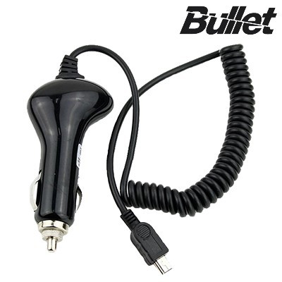 „Bullet“ automobilinis įkroviklis su integruotu micro USB laidu (1 A) / Priedai.lt