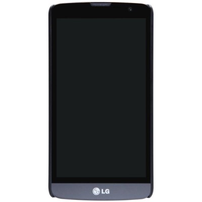 LG L Bello (D331, D335) Nillkin Frosted Shield melns plastmasas apvalks + ekrāna aizsargplēve / Vacins.lv