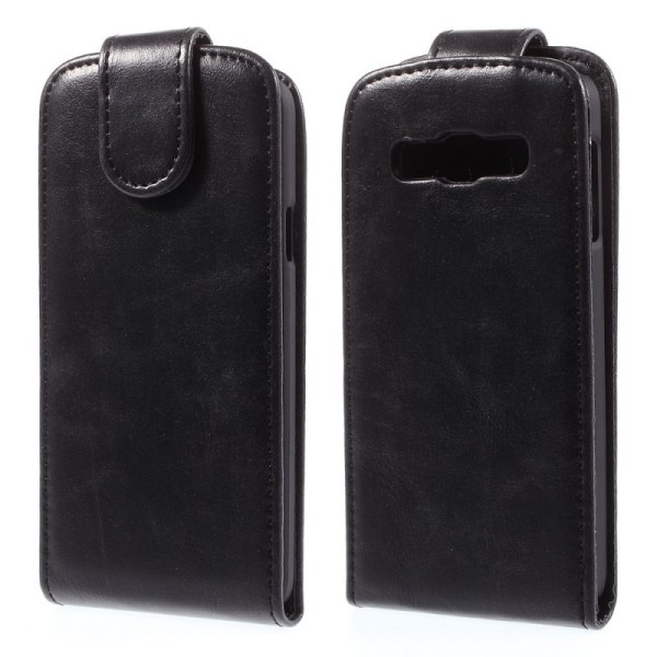 Klasikinis atverčiamas dėklas - juodas (Galaxy A3 2015)