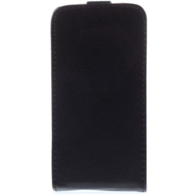 Samsung Galaxy A5 klasikinis vertikaliai atverčiamas juodas odinis dėklas / Priedai.lt