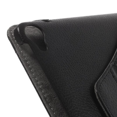 HTC Nexus 9 atvēramais melns ādas maciņš, grozās 360° grādu apjomā / Vacins.lv