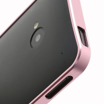 „Love Mei“ HTC One M7 rožinis rėmelis (Bamperis) / Priedai.lt