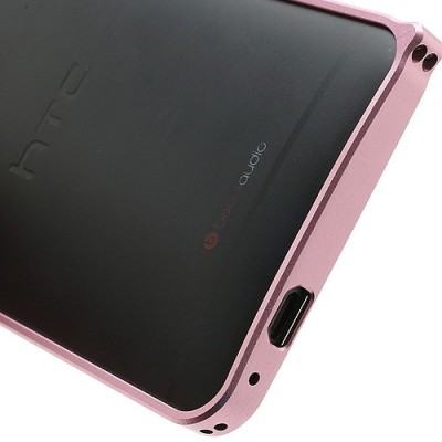 „Love Mei“ HTC One M7 rožinis rėmelis (Bamperis) / Priedai.lt