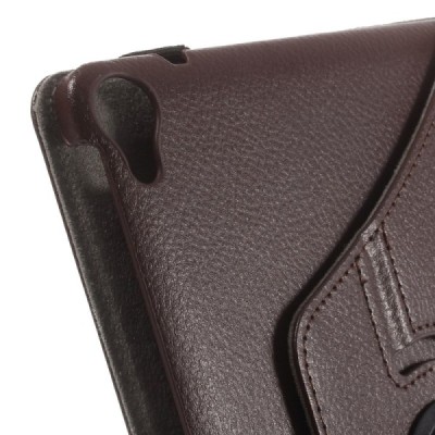 HTC Nexus 9 atvēramais brūns ādas maciņš, grozās 360° grādu apjomā / Vacins.lv