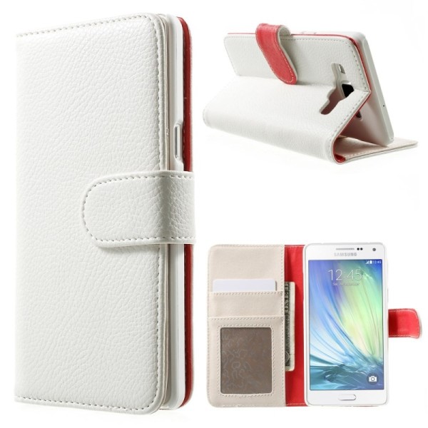 „Litchi“ atvēramais maciņš - balts (Galaxy A5 2015)