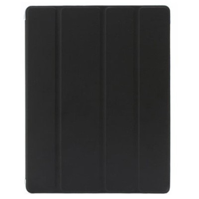 Apple iPad 2 / 3 / 4 plonas atverčiamas juodas odinis dėklas / Priedai.lt