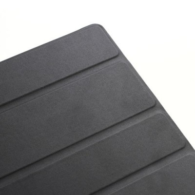Apple iPad 2 / 3 / 4 plonas atverčiamas juodas odinis dėklas / Priedai.lt