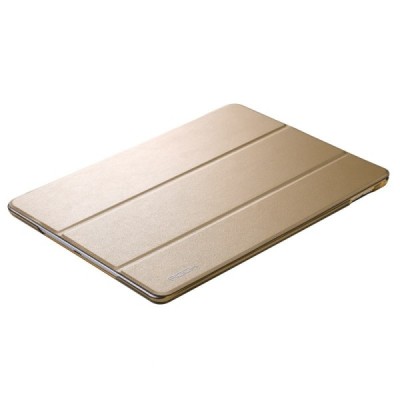 Apple iPad Air 2 plonas atverčiamas „Rock“ Uni auksinis odinis dėklas / Priedai.lt