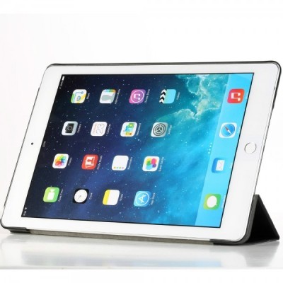 Apple iPad Air 2 plāns atvēramais „Rock“ Uni melns maciņš / Vacins.lv