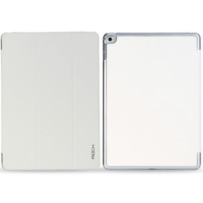 Apple iPad Air 2 plonas atverčiamas „Rock“ Uni baltas odinis dėklas / Priedai.lt