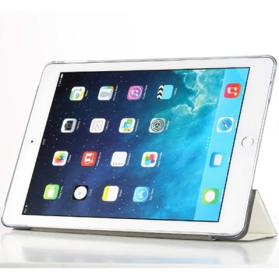 Apple iPad Air 2 plāns atvēramais „Rock“ Uni balts maciņš / Vacins.lv