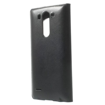 LG G3 S D722 juodas odinis atverčiamas „Smart Window“ dėklas - dangtelis / Priedai.lt