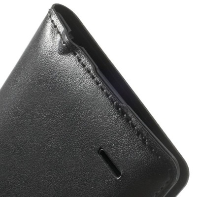 LG G3 S D722 juodas odinis atverčiamas „Smart Window“ dėklas - dangtelis / Priedai.lt