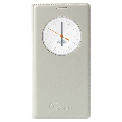 LG G3 S D722 balts atvēramais „Smart Window“ maciņš / Vacins.lv