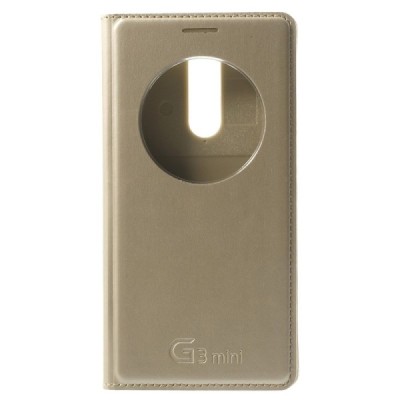LG G3 S D722 zelta atvēramais „Smart Window“ maciņš / Vacins.lv