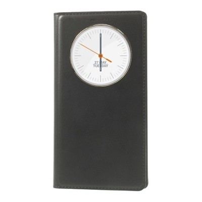 LG G3 D855 (D850, D851) juodas odinis atverčiamas „Smart Window“ dėklas - dangtelis / Priedai.lt