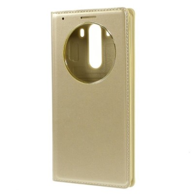 LG G3 D855 (D850, D851) zelta atvēramais „Smart Window“ maciņš / Vacins.lv