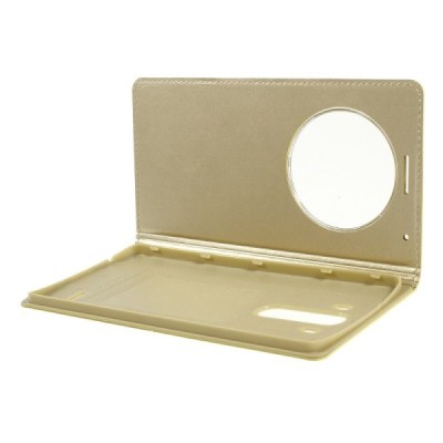 LG G3 D855 (D850, D851) zelta atvēramais „Smart Window“ maciņš / Vacins.lv