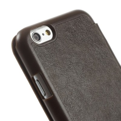 Apple iPhone 6 (6s) brūns atvēramais „Smart Window“ ādas maciņš / Vacins.lv