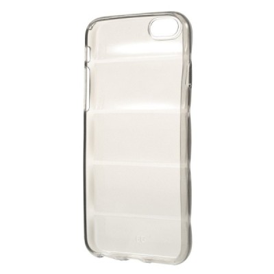 Apple iPhone 6 (6s) reljefa dzidrs (caurspīdīgs) cieta silikona (TPU) pelēks apvalks / Vacins.lv