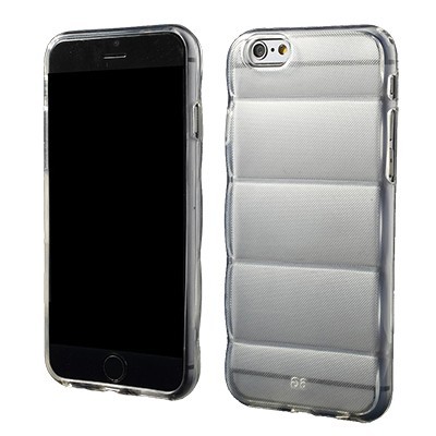 Apple iPhone 6 reljefa dzidrs (caurspīdīgs) cieta silikona (TPU) apvalks / Vacins.lv