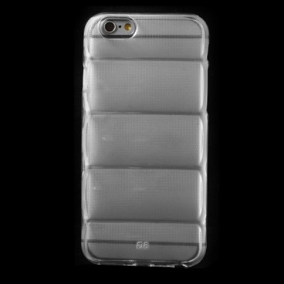 Apple iPhone 6 reljefa dzidrs (caurspīdīgs) cieta silikona (TPU) apvalks / Vacins.lv