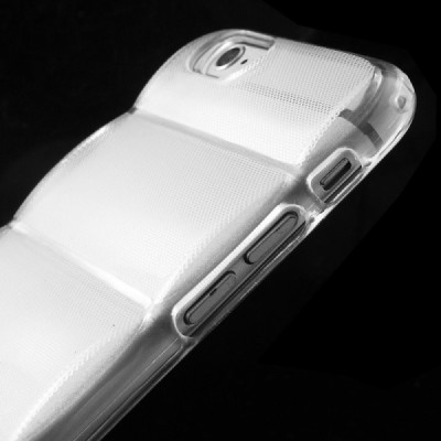 Apple iPhone 6 reljefa dzidrs (caurspīdīgs) cieta silikona (TPU) apvalks / Vacins.lv