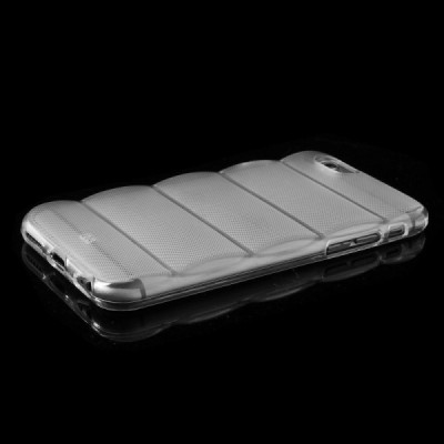 Apple iPhone 6 reljefa dzidrs (caurspīdīgs) cieta silikona (TPU) apvalks / Vacins.lv