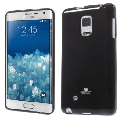 Samsung Galaxy Note Edge Mercury melns cieta silikona (TPU) apvalks / vacins.lv