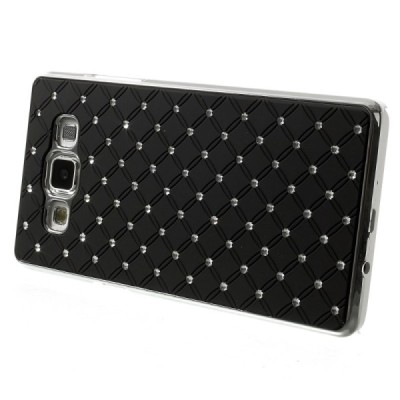 Samsung Galaxy A5 elegantiškas juodas dėklas su blizgučiais / Priedai.lt