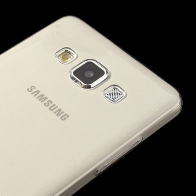 Samsung Galaxy A5 dzidrs (caurspīdīgs) cieta silikona TPU pasaulē planākais pelēks apvalks / Vacins.lv