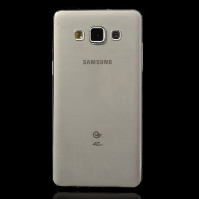 Samsung Galaxy A5 dzidrs (caurspīdīgs) cieta silikona TPU pasaulē planākais pelēks apvalks / Vacins.lv