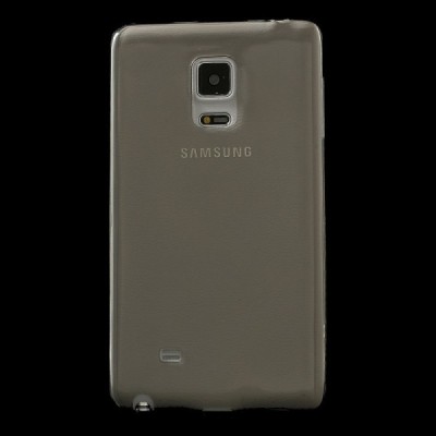 Samsung Galaxy Note Edge dzidrs (caurspīdīgs) cieta silikona TPU pasaulē planākais pelēks apvalks / Vacins.lv