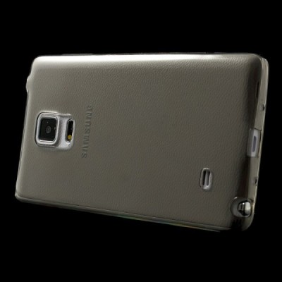 Samsung Galaxy Note Edge dzidrs (caurspīdīgs) cieta silikona TPU pasaulē planākais pelēks apvalks / Vacins.lv