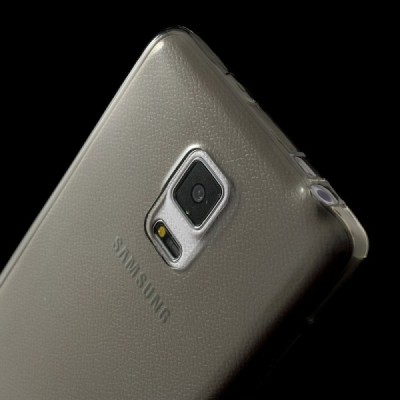 Samsung Galaxy Note Edge dzidrs (caurspīdīgs) cieta silikona TPU pasaulē planākais pelēks apvalks / Vacins.lv