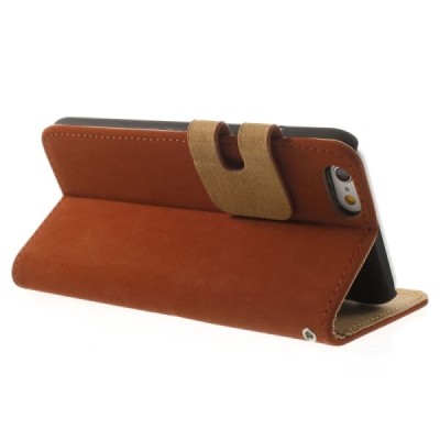 Apple iPhone 6 (6s) verstos odos atverčiamas raudonas dėklas - piniginė / Priedai.lt