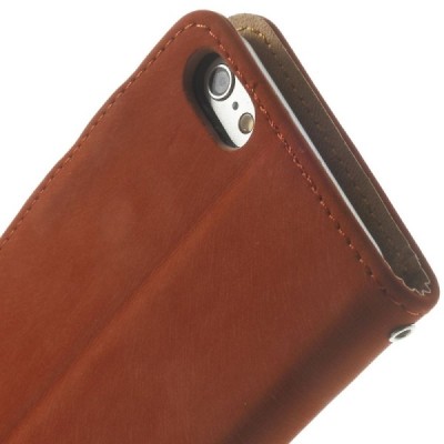 Apple iPhone 6 (6s) verstos odos atverčiamas raudonas dėklas - piniginė / Priedai.lt