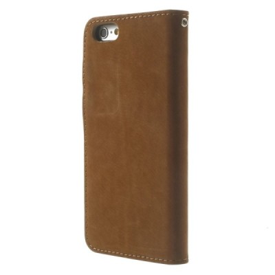 Apple iPhone 6 (6s) atvēramais brūns zamšādas maciņš / Vacins.lv