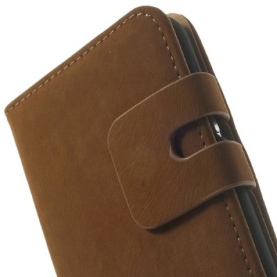 Apple iPhone 6 (6s) atvēramais brūns zamšādas maciņš / Vacins.lv