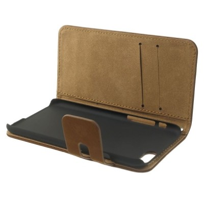 Apple iPhone 6 (6s) atvēramais brūns zamšādas maciņš / Vacins.lv