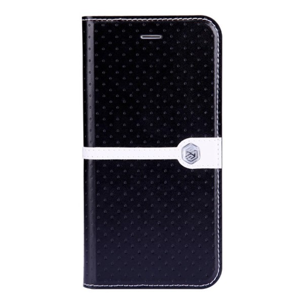 „Nillkin“ Ice atverčiamas dėklas - juodas + apsauginė ekrano plėvelė (iPhone 6 / 6s)