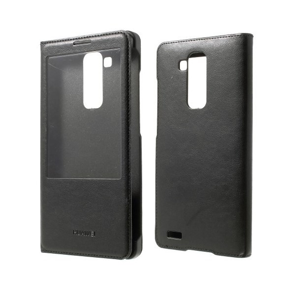 „Smart Window“ atvēramais ādas maciņš - melns (Ascend Mate 7)